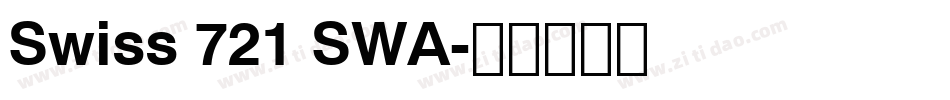 Swiss 721 SWA字体转换